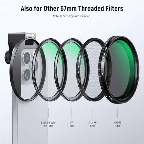 Universal phone clamp for Neewer 67mm filter