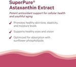 Haematococcus pluvialis organic algae source information on the packaging