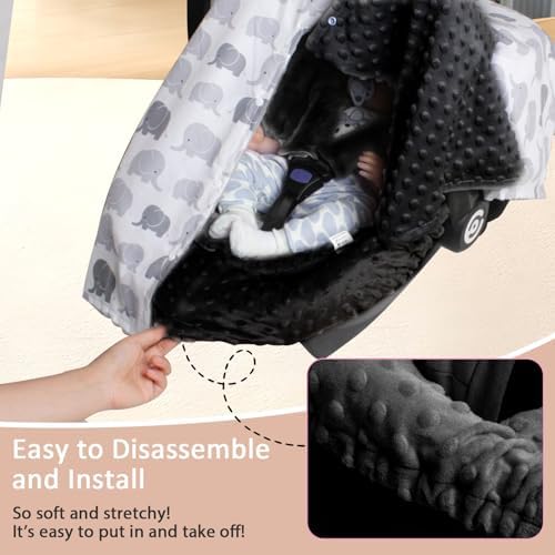Soft mink velvet baby car seat protector
