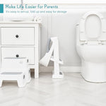 Side angle of Forbena kids potty training seat showing the stable two step ladder design