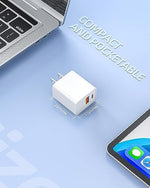 Vicgee dual port wall charger connecting to an iPad tablet