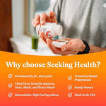 Premium imported Seeking Health trace mineral complex bottle standing upright on a clean background