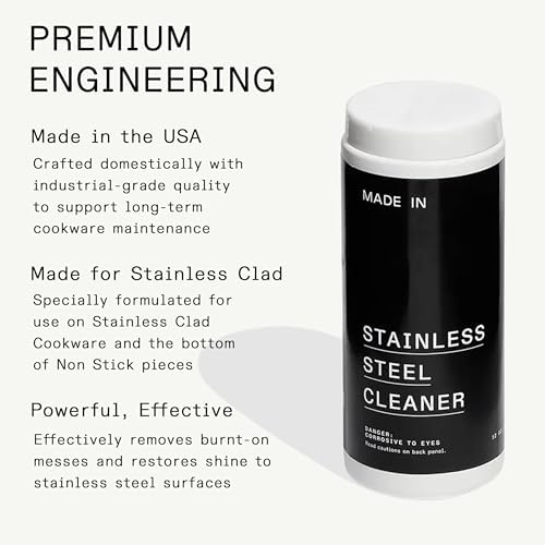 Made In eco friendly non toxic stainless steel cleaning powder for kitchen sinks