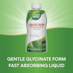 Nature's Way Liquid Iron sugar free dietary supplement packaging close up view