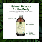 Flora High Lignan Flax Oil bottle in 8.5 fluid ounce size