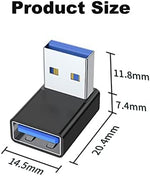 AreMe ninety degree USB male connector illustrating port protection benefit