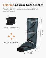 Inflatable airbag layout diagram inside the foot and calf massage wrap layers.