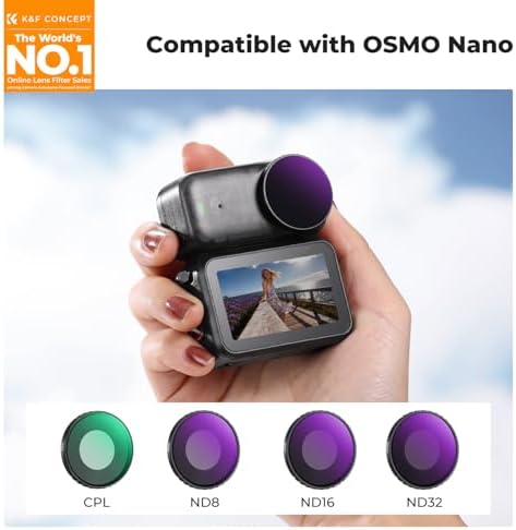 Close up of K&F Concept ND8 filter for Osmo Nano
