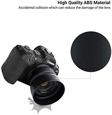 Matte finish interior of JJC lens hood to prevent flare
