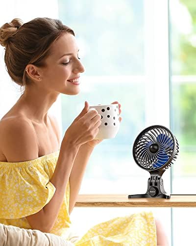Rear view of the AaoLin quiet personal cooling device showcasing the protective arc-shaped air turbine mesh design