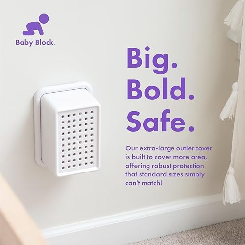 Baby Block outlet box protecting bulky power adapter