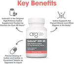 Side view of Optimox Iodoral 90 tablets packaging displaying allergy free information