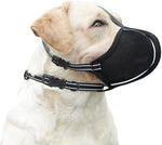 Side profile of Zoomtail mesh muzzle showing adjustable straps