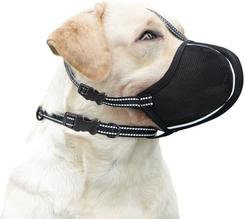 Side profile of Zoomtail mesh muzzle showing adjustable straps