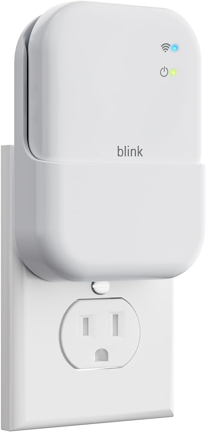 Aaeytby outlet wall mount for Blink Sync Module XR front view showing clean wire organization.
