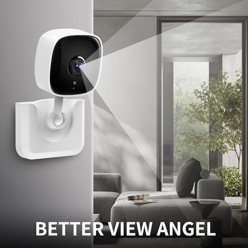 Kidjoyo smart home camera bracket illustrating how the indoor surveillance device safely slides into place.