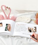 Close up of textured linen cover on Lankaiva guest book