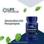 Authentic USA imported Life Extension Astaxanthin 30 softgels bottle highlighting non-GMO certification