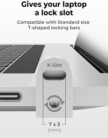 Close up view of the standard seven millimeter by three millimeter T-bar slot on the adapter