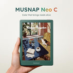 Musnap Neo C ebook reader showing colour display quality