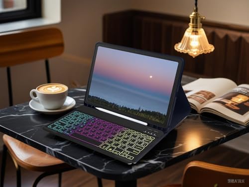 Close up of LUIOOXEIM heavy duty tablet case highlighting the secure built in S Pen slot