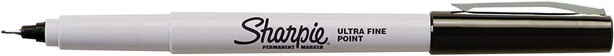 Sharpie ultra fine black markers showing precision tip design