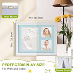 Hzorille white wooden keepsake frame showcasing non toxic air dry clay prints