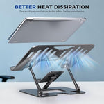 Lajou foldable portable travel laptop mount folded flat