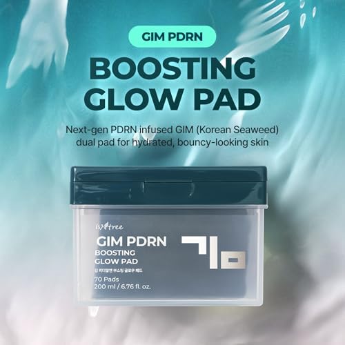Isntree hydrating and firming dual sided facial pads infused with seaweed extract.