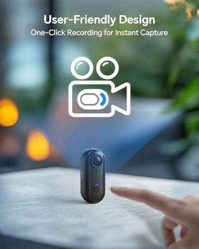 BOBLOV W4 128GB compact body camera showing the simple single button control interface