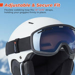 Two pack of black nylon goggle clips with industrial three M adhesive backing for helmets