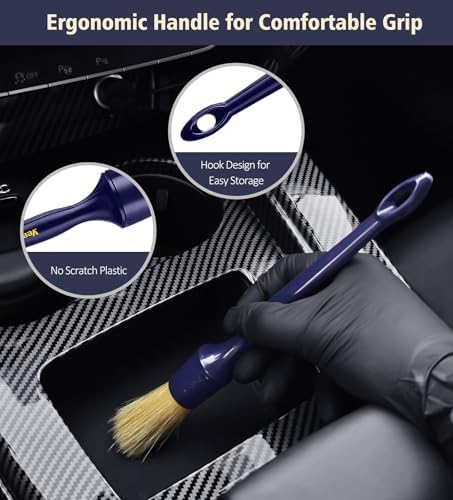 YeewayVeh detailing brushes cleaning an automobile dashboard air vent
