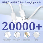 Complete 20-Watt fast charging bundle with power adapter block and braided cord