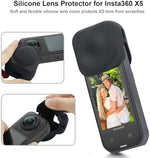 Black silicone lens cap designed for action camera protection against scratches.