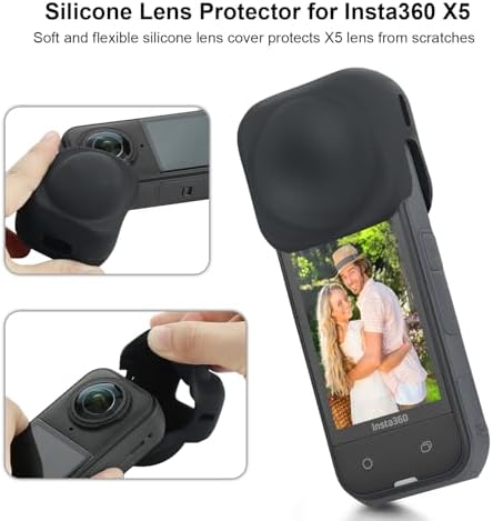 Black silicone lens cap designed for action camera protection against scratches.