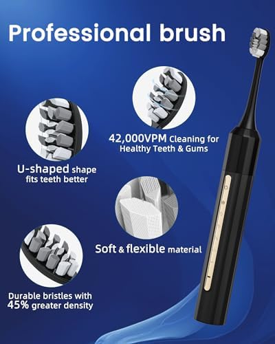 Lumivoid two in one dental set showing classic brush heads and specialized flosser tips