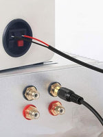 RCA to bare wire adapter connected to amplifier