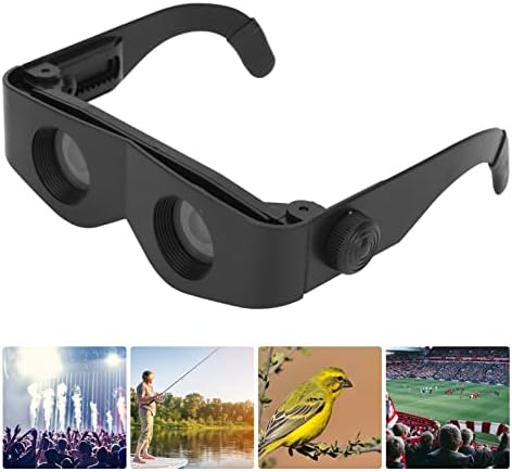 Yosoo wearable telescope spectacles resting on a flat surface demonstrating the soft plastic ear cushions.
