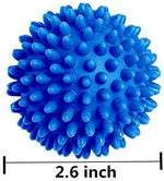 Spiked reusable fabric softener balls for reducing laundry wrinkles and static