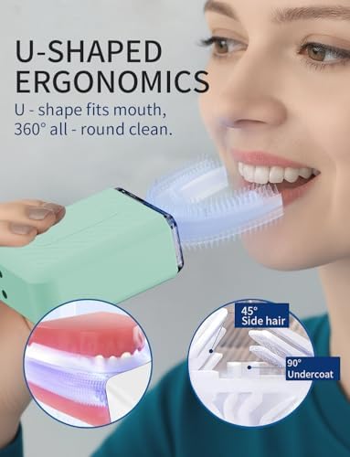 U-Shaped Electric Toothbrush for Adults, Electric Toothbrush with IPX7 Waterproof - Image 3