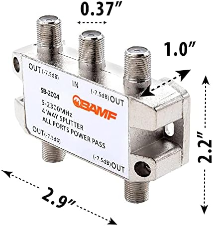 Side view of the durable zinc die-cast housing on the BAMF cable splitter