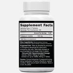 Nature's Fusions thyroid support emergency pills showing the supplement facts and nutritional information label.