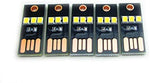 HiLetgo mini portable USB keyboard light showing the double-sided connector compatibility.
