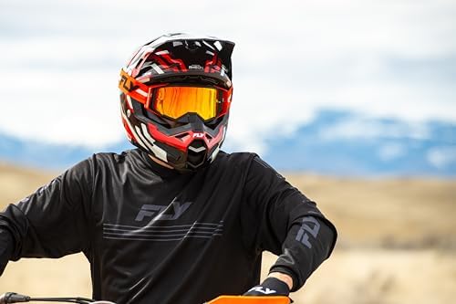Fly Racing long-sleeve MX gear showing the relaxed tagless collar detail