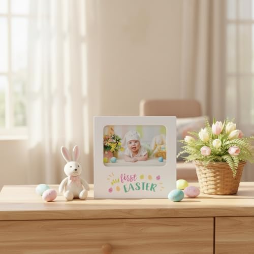 Kate and Milo baby keepsake tabletop frame showing easel back stand design