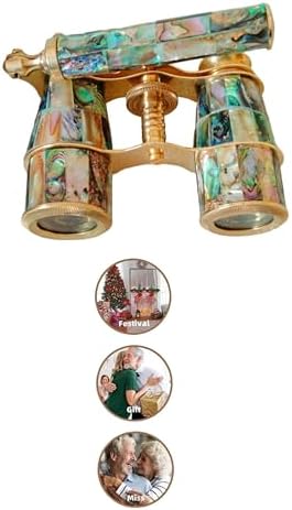 Handmade nautical brass spyglasses showcasing the smooth central focus knob and optical glass lenses