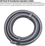 Recoil speaker cable showing remote turn-on lead
