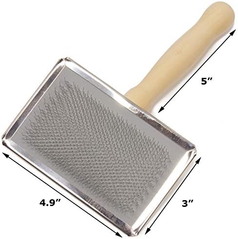 Large sturdy slicker brush for sheepskin rugs and wool