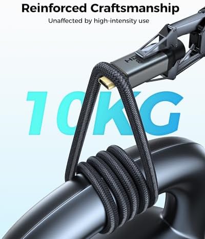 Premium heavy duty 8K video adapter cable showcasing the protective inner shielding layers