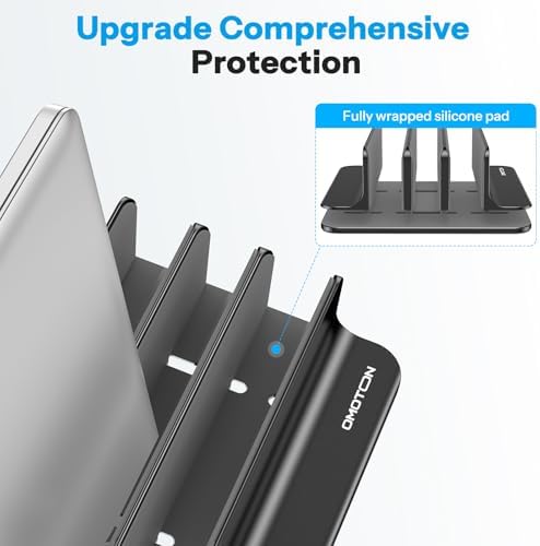 Close-up of premium CNC-machined anodized aluminum laptop organizer with protective silicone lining